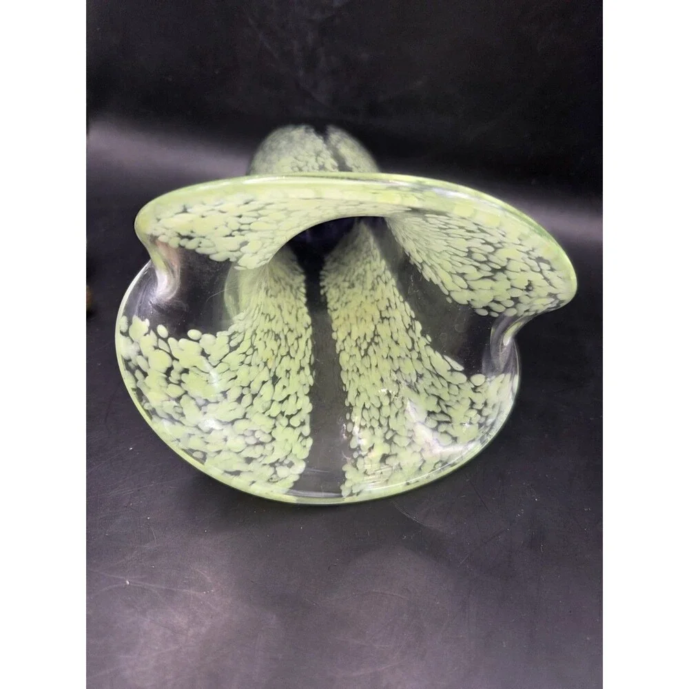 Black And Lime Green Teleflora Hand Blown 8